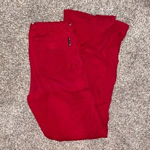 Red Koi Scrub Pants